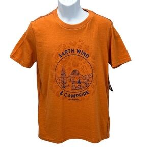 Weatherproof Vintage Boys Short Sleeve Earth Wind and Campfire Printed Tee Shirt